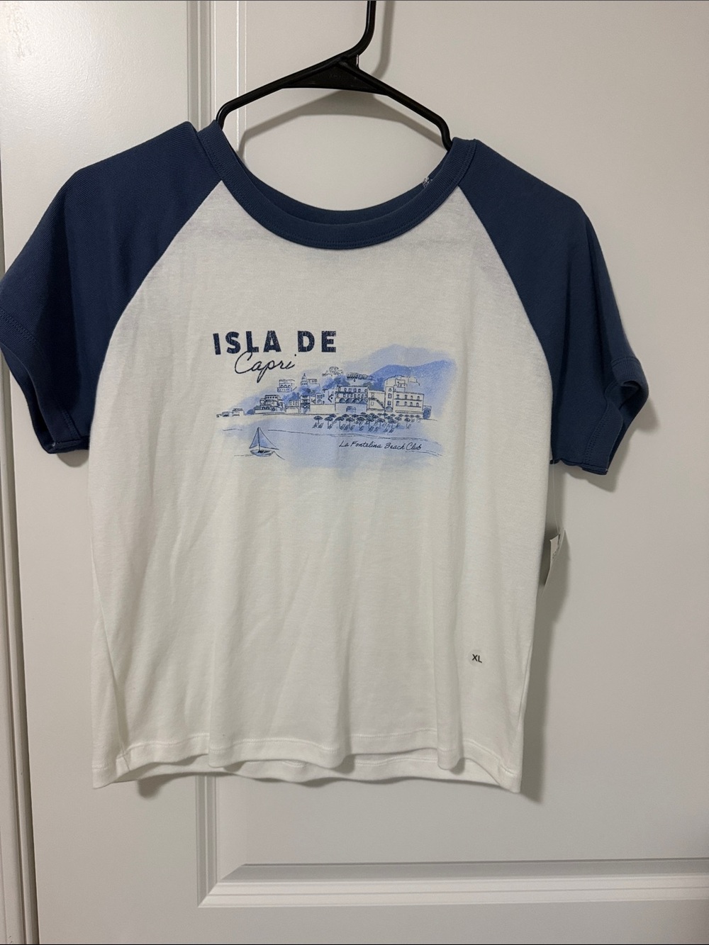Arizona White & Navy Baby Tee
